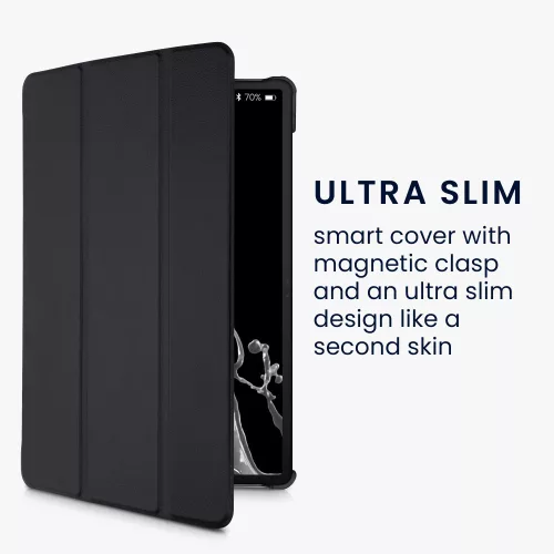 Husa pentru tableta Samsung Galaxy Tab S8, Kwmobile, Negru, Piele ecologica, 57463.01