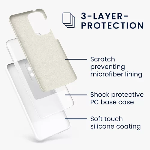 Husa Kwmobile pentru Samsung Galaxy A33 5G, Silicon, Alb, 57833.48