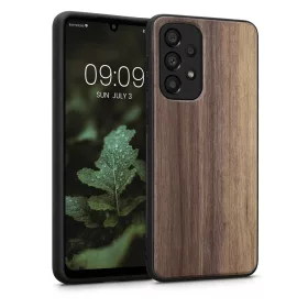   Husa Kwmobile pentru Samsung Galaxy A33 5G, Lemn, Maro, 57996.18