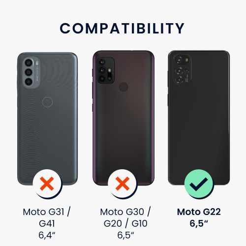 Husa Kwmobile pentru Motorola Moto G22, Silicon, Crem, 58207.10