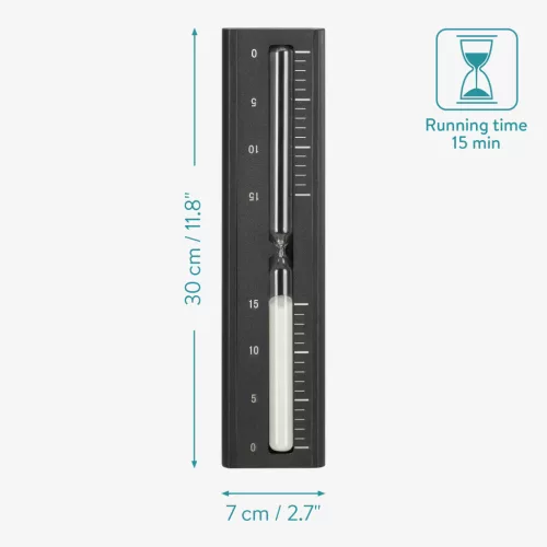 Set 3 accesorii sauna Navaris, galeata, lada si clepsidra, 24x19 cm, usor de utilizat, 58372.01
