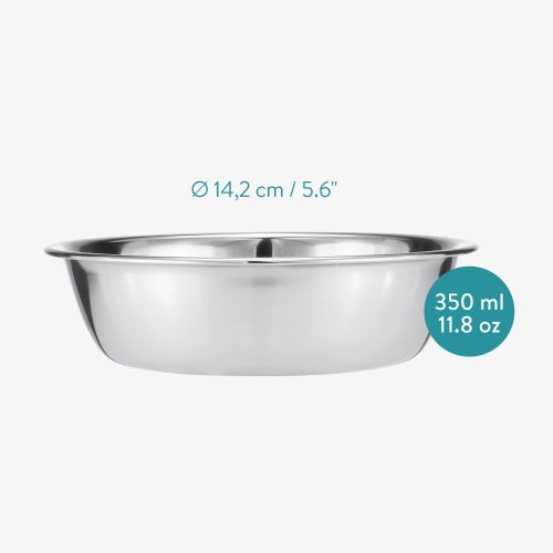 Set 2 boluri din inox pentru caini si pisici de talie mica, 350 ml, 58404.01