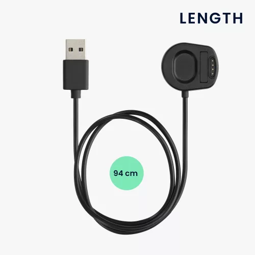 Cablu de incarcare USB pentru Suunto 7, Kwmobile, Negru, Plastic, 58458.01