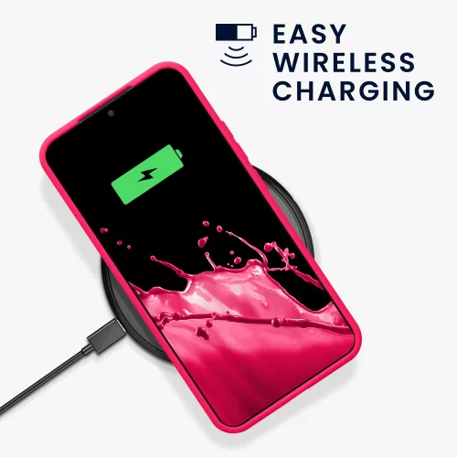 Husa Kwmobile pentru Samsung Galaxy S22 Plus, Silicon, Roz, 56761.77