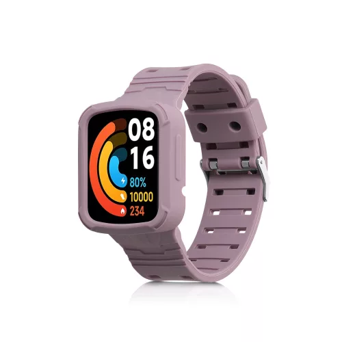 Curea pentru Xiaomi Mi Watch Lite/Redmi Watch, Kwmobile, Mov, Silicon, 58886.192