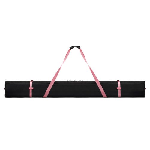 Husa schiuri Navaris, 190x15x30 cm, 1680D, fermoar dublu, curele captusite, negru/roz, poliester