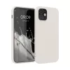 Husa Kwmobile pentru Apple iPhone 12/iPhone 12 Pro, Silicon, Alb, 53938.204