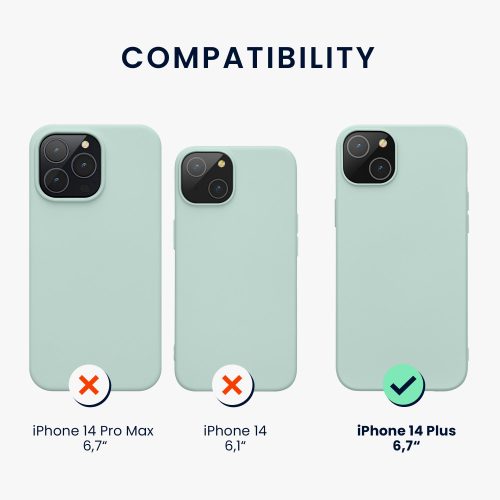 Husa Kwmobile pentru Apple iPhone 14 Plus, Silicon, Verde, 59080.200