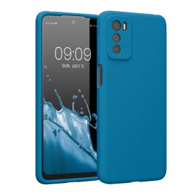   Husa Kwmobile pentru Motorola Moto G42, Silicon, Albastru, 59185.224