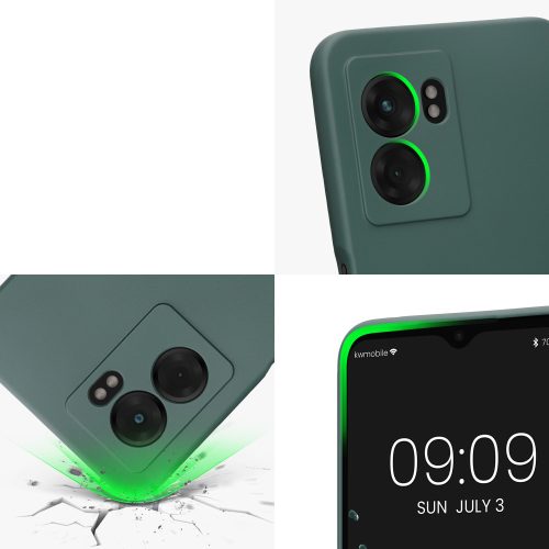 Husa Kwmobile pentru OPPO A77, Silicon, Verde, 59245.169