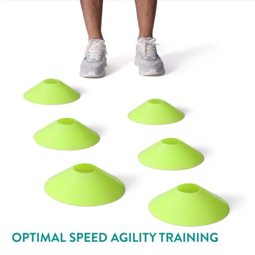 Set Navaris scara agilitate cu jaloane, 12 trepte, 6 m, conuri, geanta inclusa, 61118.06