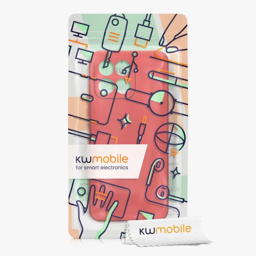 Husa Kwmobile pentru Honor X8 5G/X6/70 Lite, Rosu, Silicon, 59880.36
