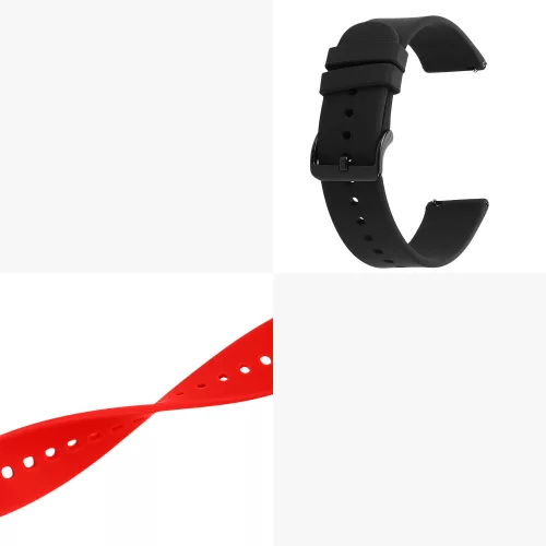 Set 2 curele kwmobile pentru IOWODO R5/R3 Pro, Silicon, Negru/Rosu, 58169.03