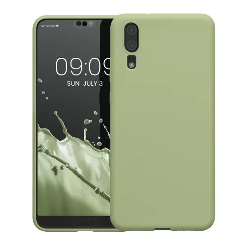 Husa kwmobile pentru Huawei P20, Silicon, Verde, 44212.172