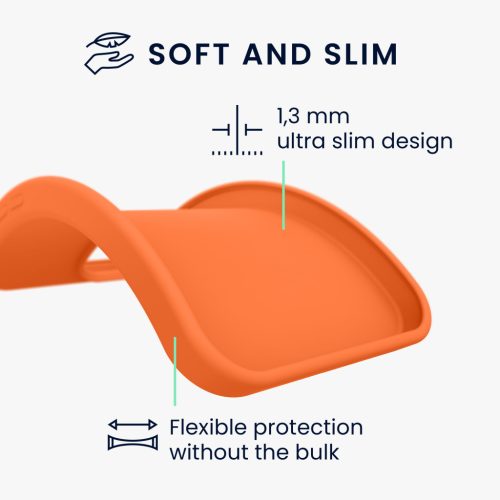 Husa Kwmobile pentru TCL 40 SE, Portocaliu, Silicon, 60793.15