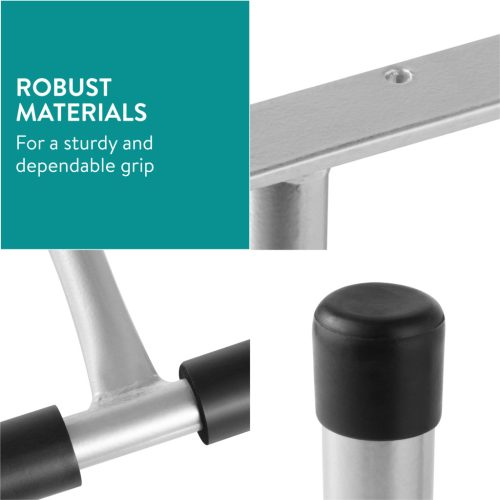 Set 2 carlige depozitare Navaris, 42x29.5 cm, tavan/perete, pentru sarcini mari, negru, otel