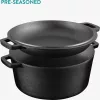 Oala cuptor olandez cu capac Navaris din fonta, pentru plite/cuptoare, 4.7 l,  32 cm, 61695.02