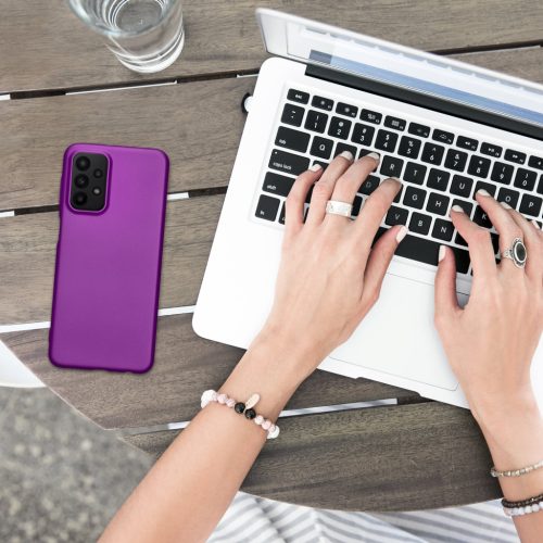 Husa Kwmobile pentru Samsung Galaxy A23/Galaxy A23 5G, Violet, Silicon, 57955.24