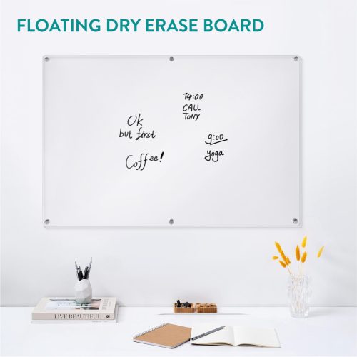 Tabla memo acrilica Navaris, 90x60 cm, organizare perete, acril, transparent, plastic