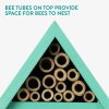 Casa pentru buburuze Navaris cu tuburi pentru albine, 14.5x9x24.5 cm, NAV000025VE001C