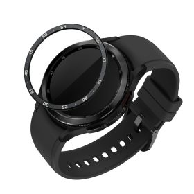   Rama cadran Kwmobile pentru Samsung Galaxy Watch 6 Classic, Negru/Argintiu, Aluminiu, KWM000024TK001C