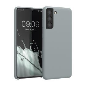   Husa Kwmobile pentru Samsung Galaxy S21, Gri, Silicon, KWM000012BT068C