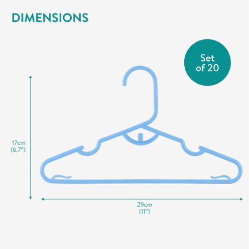 Set 20 umerase copii Navaris, antiderapante, 29x17x1 cm, albastru, plastic