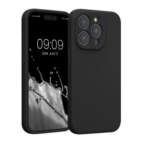   Husa Kwmobile pentru Apple iPhone 15 Pro, Negru, Silicon, KWM000022OM003C