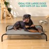 Pat ridicat pentru caini Navaris, 108 x 80 x 20 cm, cu efect de racire, NAV0000273M002C