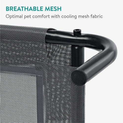 Pat ridicat pentru caini Navaris, 108 x 80 x 20 cm, cu efect de racire, NAV0000273M002C