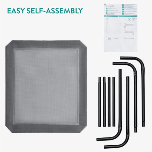 Pat ridicat pentru caini Navaris, 108 x 80 x 20 cm, cu efect de racire, NAV0000273M002C