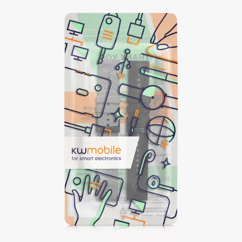 Set 2 Curele Kwmobile pentru Fossil Q Machine, Negru/Gri, Silicon, KWM0000253O002C