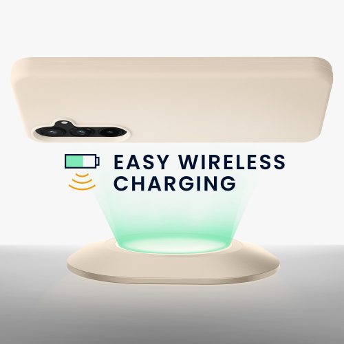 Husa Kwmobile pentru Samsung Galaxy A55, Crem, Silicon, KWM000021ME006C