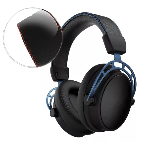 Banda Casti Kwmobile pentru Kingston HyperX Cloud Alpha, Negru, Piele ecologica, KWM0000256Q001C
