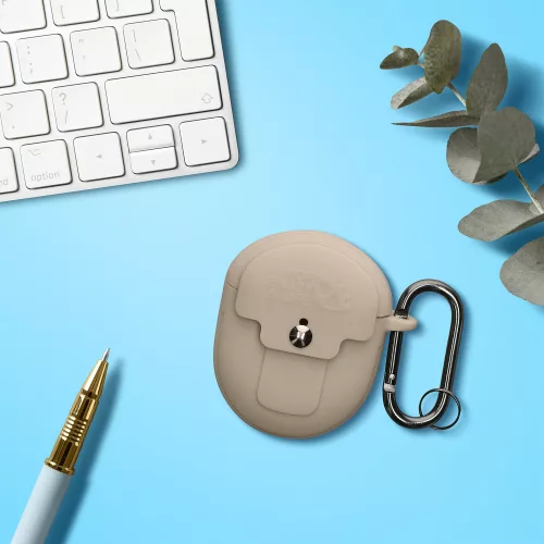 Husa Casti Kwmobile pentru Google Pixel Buds Pro, Bej, Silicon, KWM0000259E002C