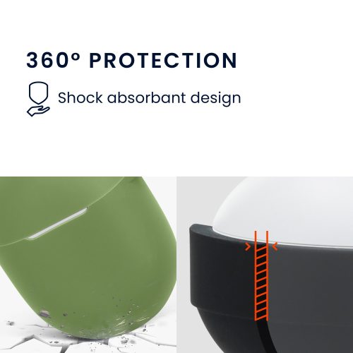 Husa Casti Kwmobile pentru Google Pixel Buds A Series, Verde, Silicon, KWM000025DK004C