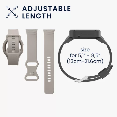 Curea Kwmobile pentru Google Pixel Watch 2/Pixel Watch, Gri, Silicon, KWM000025GT002C