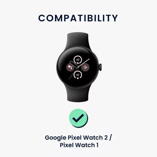 Curea Kwmobile pentru Google Pixel Watch 2/Pixel Watch, Gri, Silicon, KWM000025GT002C