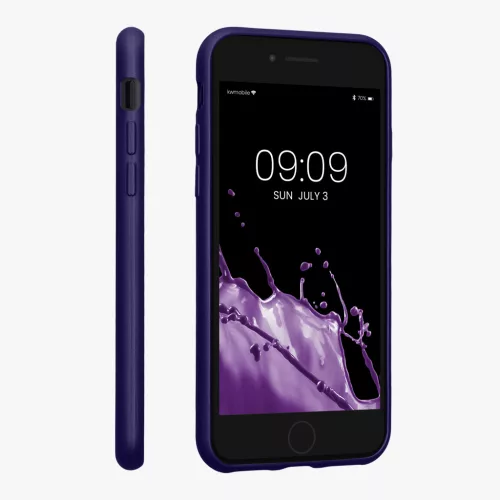 Husa Kwmobile pentru Apple iPhone SE (2022)/iPhone SE (2020)/iPhone 8, Albastru, Silicon, KWM0000085R014C