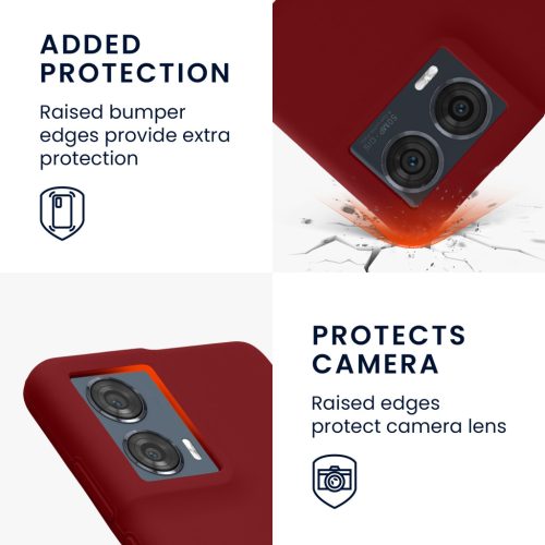 Husa Kwmobile pentru Motorola Edge 50 Fusion, Rosu, Silicon, KWM000022SQ004C