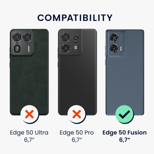 Husa Kwmobile pentru Motorola Edge 50 Fusion, Rosu, Silicon, KWM000022SQ004C