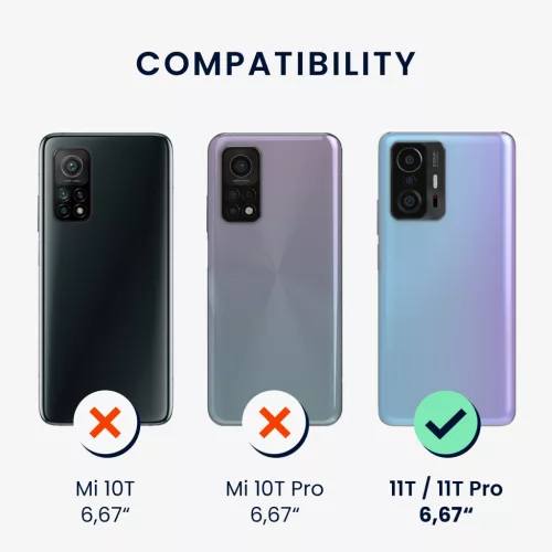 Husa Kwmobile pentru Xiaomi 11T/11T Pro, Albastru deschis, Silicon, KWM000014AW050C