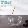 Suport betisoare parfumate Navaris, bol sticla borosilicata, 10x5, 8 cm, transparent, sticla