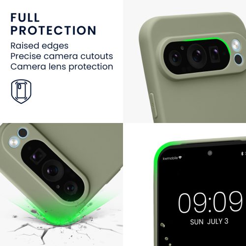 Husa Kwmobile pentru Google Pixel 9 Pro XL, Verde deschis, Silicon, KWM000020PU007C