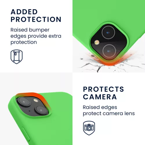 Husa Kwmobile pentru Apple iPhone 15 Plus, Verde, Silicon, KWM000020CB010C