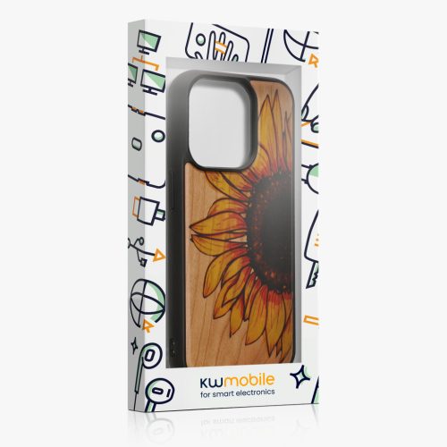 Husa Kwmobile pentru Apple iPhone 15 Pro, Multicolor, Lemn/Silicon, KWM000020EI004C