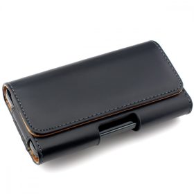   Husa Universala pentru telefon, Piele ecologica, Negru, 11110