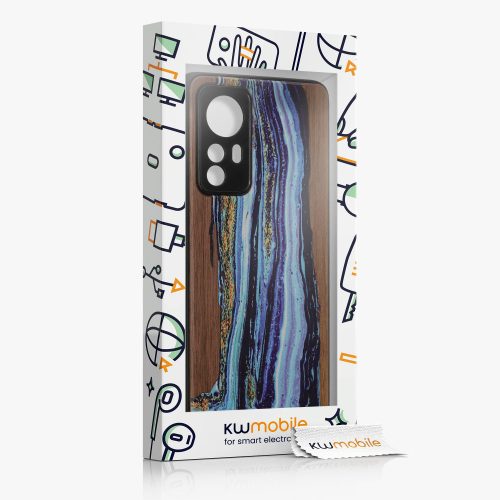 Husa Kwmobile pentru Xiaomi 12/12X, Lemn, Multicolor, 56788.07