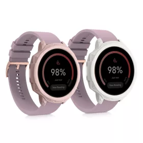   Set 2 Huse pentru Fossil Gen 6 Women's Smartwatch, Kwmobile, Alb/Roz, Silicon, 59439.01