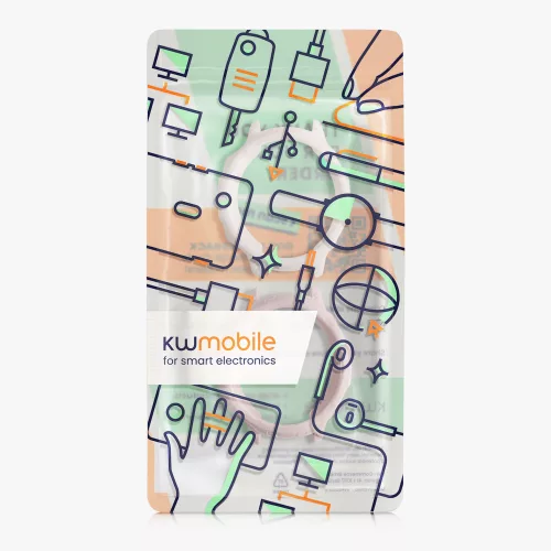 Set 2 Huse pentru Fossil Gen 6 Women's Smartwatch, Kwmobile, Alb/Roz, Silicon, 59439.01